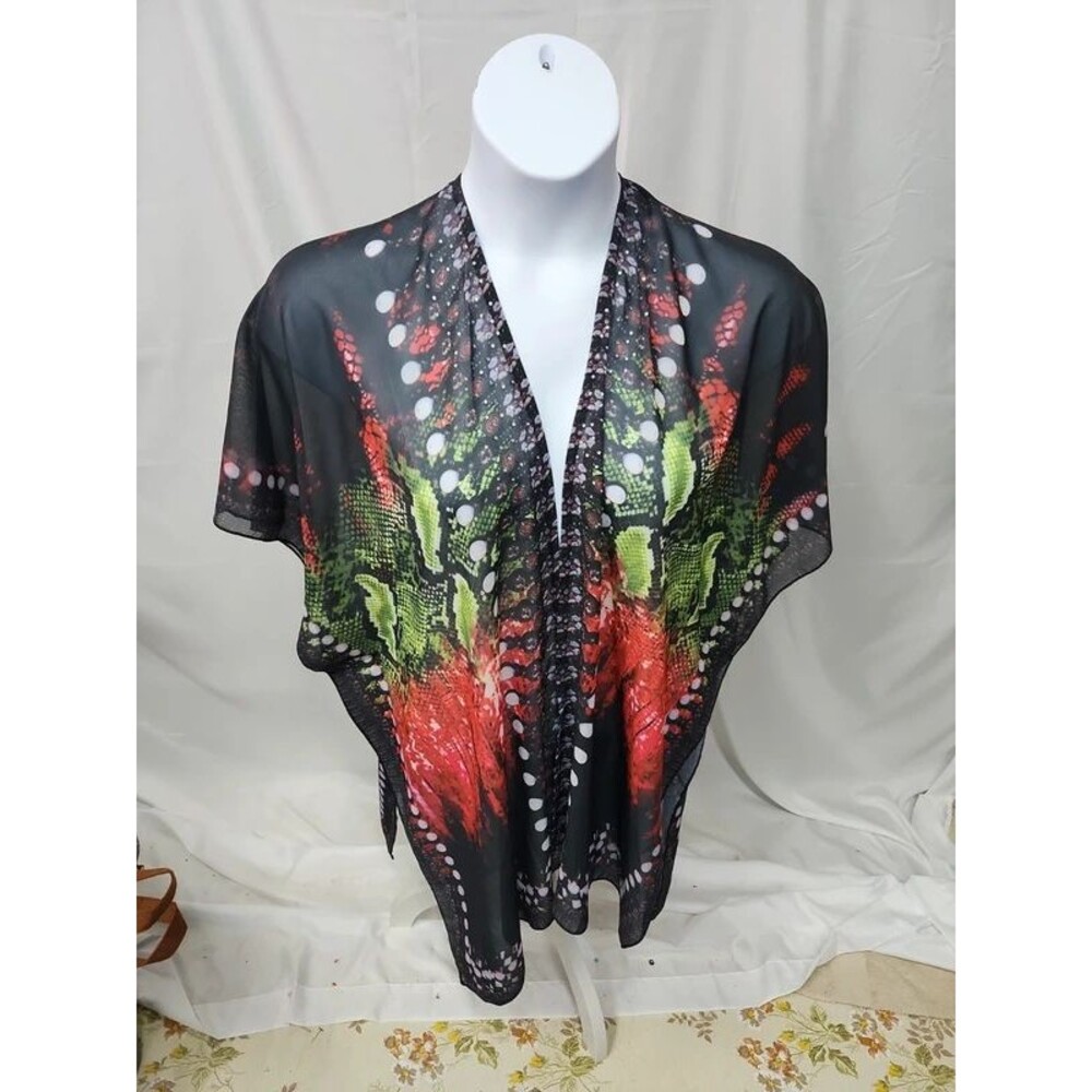 Fashion Collection Semi Sheer Kimono Shrug  biker chic, Gothic OSFM